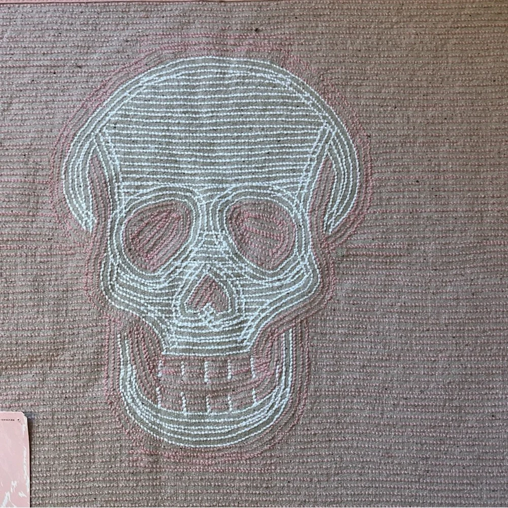 Betsey Johnson Halloween Skull Pink Bath Shower Rug Mat 20” X 30” NEW
